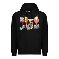 Black Easter wine glasses Premium Hoodie - OliviaCreatesArt
