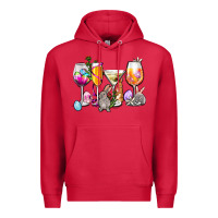 Cardinal Easter wine glasses Premium Hoodie - OliviaCreatesArt