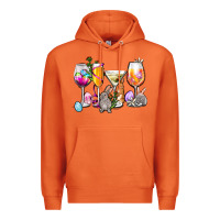 Carrot Easter wine glasses Premium Hoodie - OliviaCreatesArt