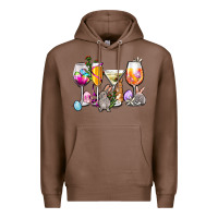 Chestnut Easter wine glasses Premium Hoodie - OliviaCreatesArt