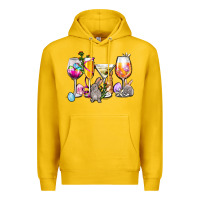 Lemon Easter wine glasses Premium Hoodie - OliviaCreatesArt
