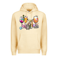Pina Colada Easter wine glasses Premium Hoodie - OliviaCreatesArt