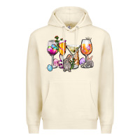 Sandshell Easter wine glasses Premium Hoodie - OliviaCreatesArt