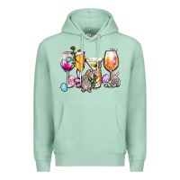 Seafoam Easter wine glasses Premium Hoodie - OliviaCreatesArt