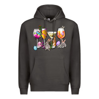 Smoke Easter wine glasses Premium Hoodie - OliviaCreatesArt