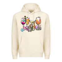 Tofu Easter wine glasses Premium Hoodie - OliviaCreatesArt