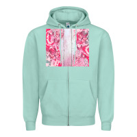 Seafoam custom name  breast cancer Zipper Hoodie - CowGirlArtShop