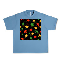 Pebble Blue african color stars seamless pattern Urban Heavy Tee - BundleAndBundleShop