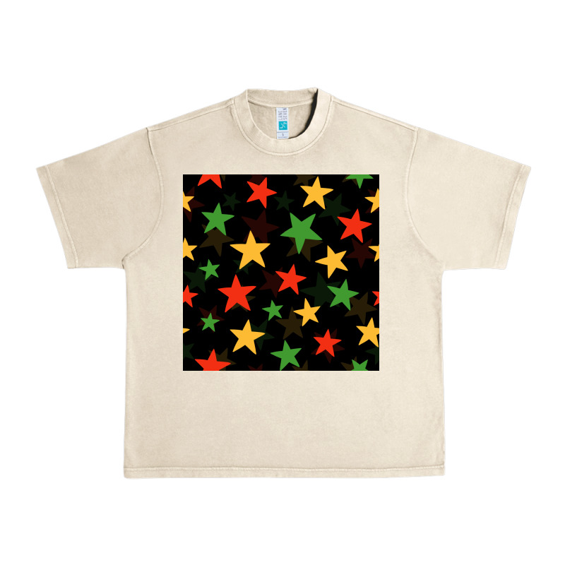 African Color Stars Seamless Pattern Urban Heavy Tee by BundleAndBundleShop | Teevron