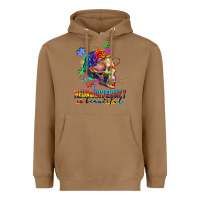 Toasted Coconut Neurodiversity is beautiful Heavyweight Hoodie - FaDigitalArtStudio