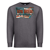 Charcoal Heather God Bless America Premium Sweatshirt - FaDigitalArtStudio