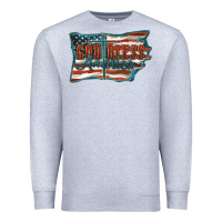 Heather Grey God Bless America Premium Sweatshirt - FaDigitalArtStudio