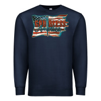 Navy God Bless America Premium Sweatshirt - FaDigitalArtStudio