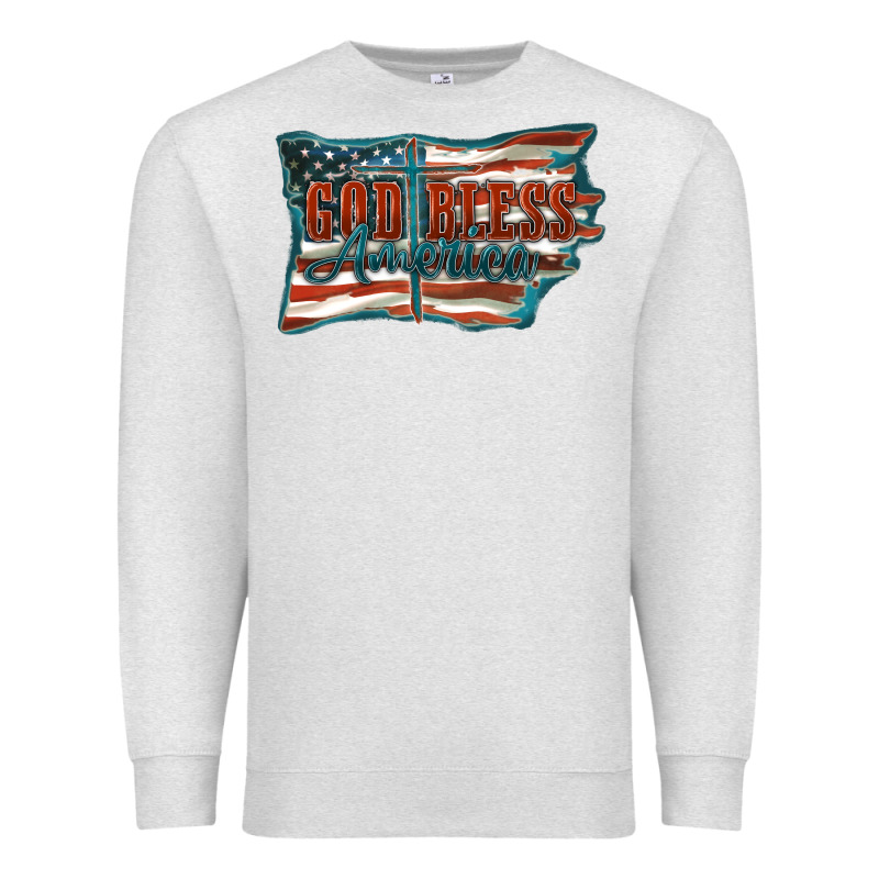 God Bless America Premium Sweatshirt by FaDigitalArtStudio | Teevron