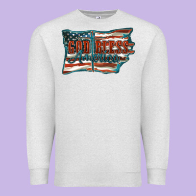 God Bless America Premium Sweatshirt Designed By Fadigitalartstudio