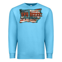Ocean Blue God Bless America Premium Sweatshirt - FaDigitalArtStudio