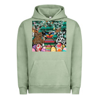 Pigment Oil Green easter Urban Hoodie - CowhideDigitalArt