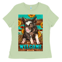 Matcha western pig garden Ladies Tee - LillyAllenDesigns
