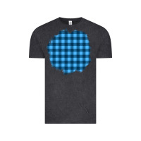 Vintage Black Winter Tartan Patch Vintage Tee - BundleAndBundleShop