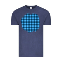 Vintage Denim Winter Tartan Patch Vintage Tee - BundleAndBundleShop