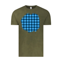 Vintage Olive Winter Tartan Patch Vintage Tee - BundleAndBundleShop