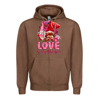 Love Is In The Air With Gnomies Valentine's Day Zipper Hoodie | Teevron