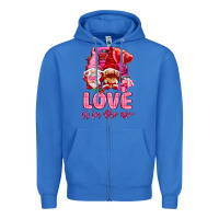 True Royal Love is in the air with gnomies Valentine's Day Zipper Hoodie - HowdyJamesFarm