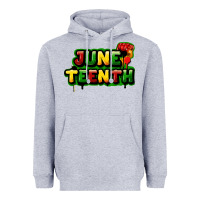 Heather Grey Juneteenth Heavyweight Hoodie - FaDigitalArtStudio