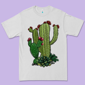 Cactus Premium Tee Designed By Jasminsmagicworld
