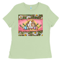 Matcha Easter bunny and eggs Ladies Tee - RanaPortraitStore