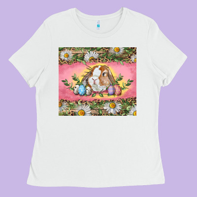 Easter Bunny And Eggs Ladies Tee Designed By Ranaportraitstore