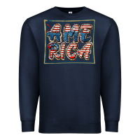 Navy America Premium Sweatshirt - FaDigitalArtStudio