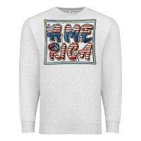 Oatmeal Heather America Premium Sweatshirt - FaDigitalArtStudio