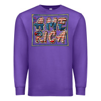 Purple America Premium Sweatshirt - FaDigitalArtStudio