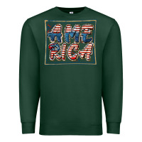 Sports Green America Premium Sweatshirt - FaDigitalArtStudio