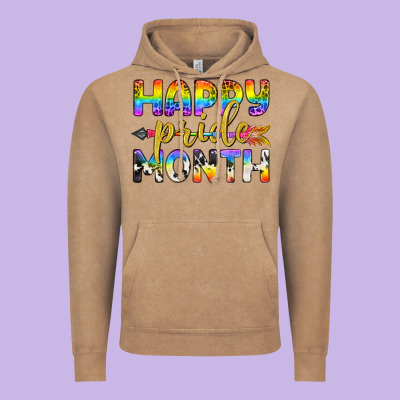 Western Happy Pride Month Lgbtq+ Vintage Hoodie Designed By Bundleandbundleshop