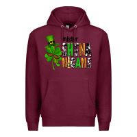 Burgundy St. Patrick's Mister shenanigans Premium Hoodie - OliviaCreatesArt