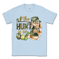 Dusty Blue The Hunt Is On Classic Tee - BundleAndBundleShop