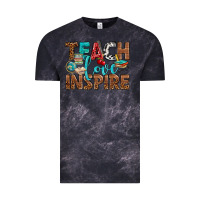 Cloud Black Teach Love Inspire With Leopard Vintage Tee - BundleAndBundleShop