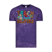 Cloud Purple Teach Love Inspire With Leopard Vintage Tee - BundleAndBundleShop