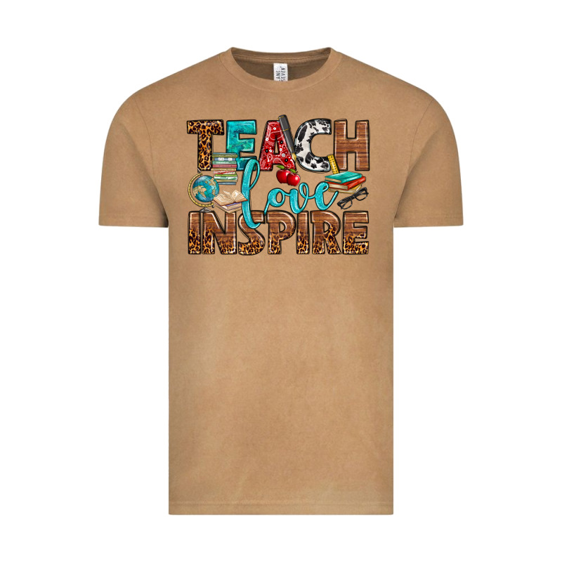 Teach Love Inspire With Leopard Vintage Tee by BundleAndBundleShop | Teevron