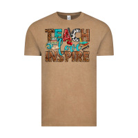 Vintage Coffee Teach Love Inspire With Leopard Vintage Tee - BundleAndBundleShop