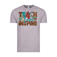 Vintage Zinc Teach Love Inspire With Leopard Vintage Tee - BundleAndBundleShop