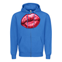 True Royal Lip mark Valentine's Day Zipper Hoodie - HowdyJamesFarm