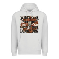 Dove Grey longhorn bullskull whatever lossos your longhorn Premium Hoodie - JahusDesignShop