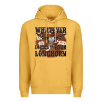 Mustard longhorn bullskull whatever lossos your longhorn Premium Hoodie - JahusDesignShop