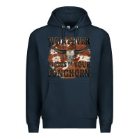 Navy longhorn bullskull whatever lossos your longhorn Premium Hoodie - JahusDesignShop