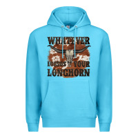 Ocean Blue longhorn bullskull whatever lossos your longhorn Premium Hoodie - JahusDesignShop