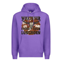 Purple longhorn bullskull whatever lossos your longhorn Premium Hoodie - JahusDesignShop