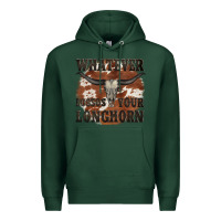 Sports Green longhorn bullskull whatever lossos your longhorn Premium Hoodie - JahusDesignShop